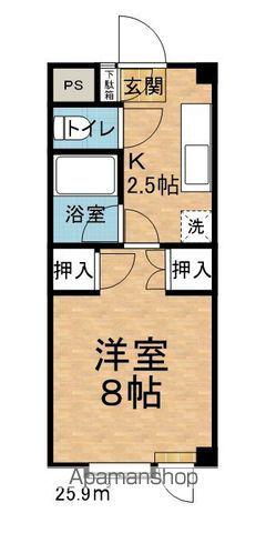 サンパレス(1K/1階)の間取り写真