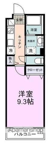 シャテーニュ(1K/1階)の間取り写真