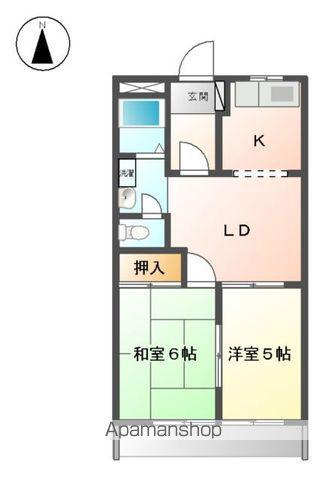 サンガーデンみやび(2LDK/1階)の間取り写真