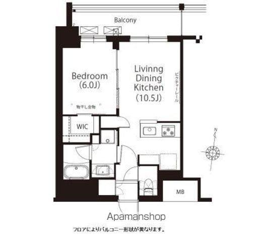 フレンシア高円寺北(1LDK/7階)の間取り写真