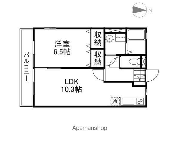 イマジンⅠ(1LDK/2階)の間取り写真