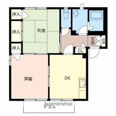 ハイツまつい(2DK/1階)の間取り写真