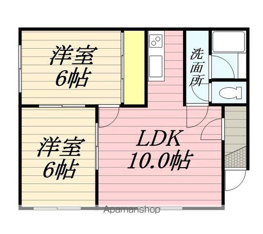 パラシオ 38(2LDK/1階)の間取り写真