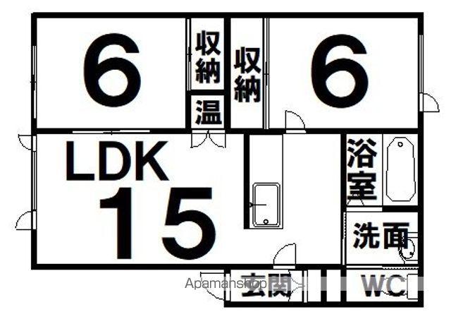 TOWN KINO 5(2LDK/2階)の間取り写真