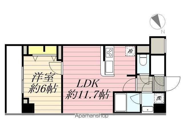 GENOVIA鐘ヶ淵(1LDK/7階)の間取り写真
