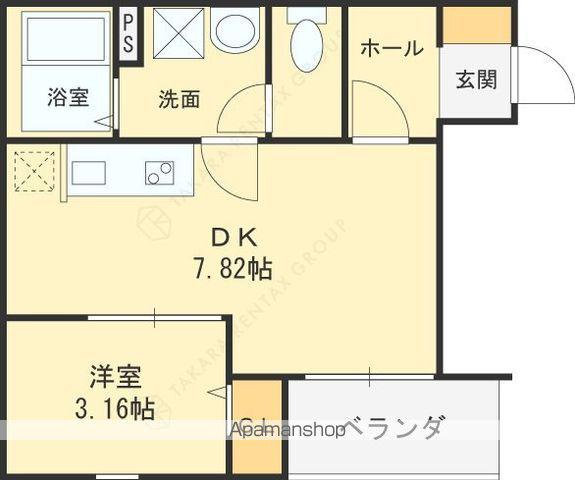 FSTYLE八尾北久宝寺(1DK/1階)の間取り写真