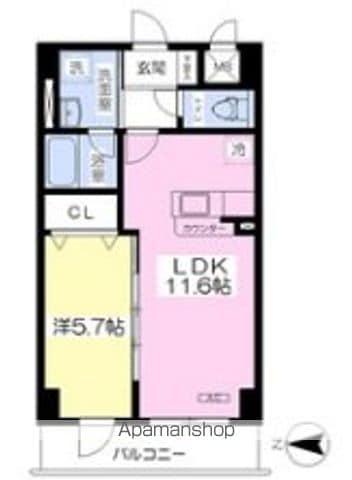 CASA LA VERDE(1LDK/4階)の間取り写真