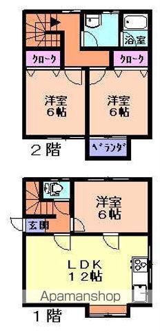 東北新幹線 一ノ関駅 バス乗車時間:10分 若宮八幡宮バス停で下車 徒歩40分 2階建 築23年(3LDK)の間取り写真