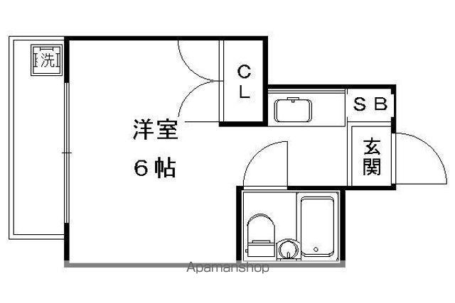 マンハイム東雲(ワンルーム/1階)の間取り写真