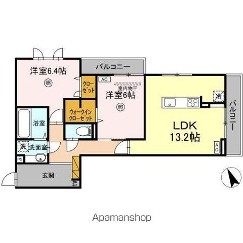 DS LIEN B(2LDK/3階)の間取り写真