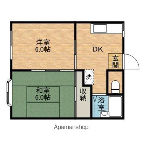 優ハイツ(2DK/2階)の間取り写真