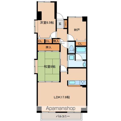 ラスティコート南仙台(2SLDK/1階)の間取り写真