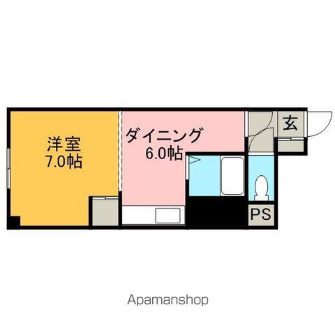 N405ビル(1DK/2階)の間取り写真