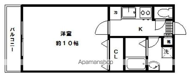 ラフォンターナ(1K/2階)の間取り写真
