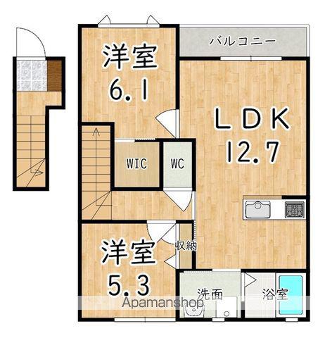 モン・ヴィラージュ(2LDK/2階)の間取り写真