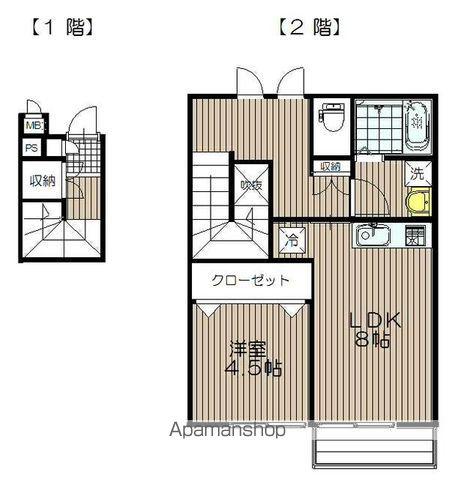 リーコーポ壱番館(1LDK/2階)の間取り写真