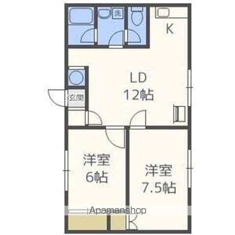 フォレスト菊水元町(2LDK/3階)の間取り写真