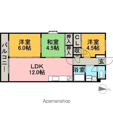クレストンマンションSⅡ(3LDK/2階)の間取り写真