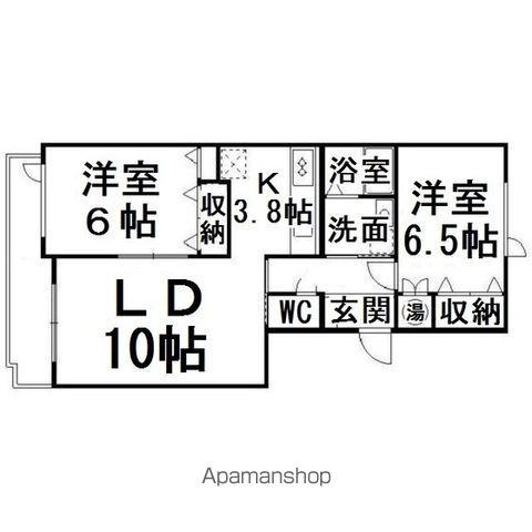 リングロード21(2LDK/4階)の間取り写真