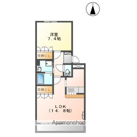 フローラルコート大高(1LDK/2階)の間取り写真