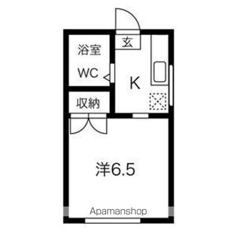 メゾンムサシB(1K/2階)の間取り写真