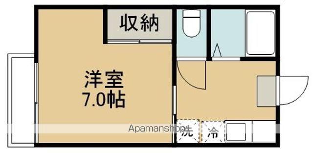 コーポあずさ(1K/1階)の間取り写真