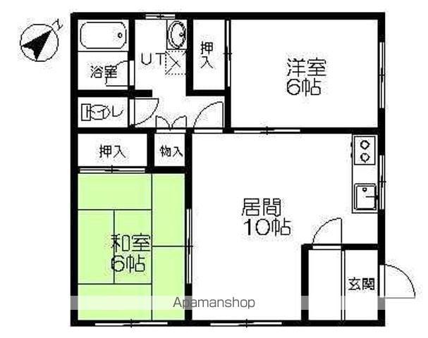グリーンプラザ(2LDK/2階)の間取り写真