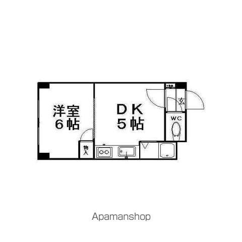 クレドールマンション(1DK/1階)の間取り写真