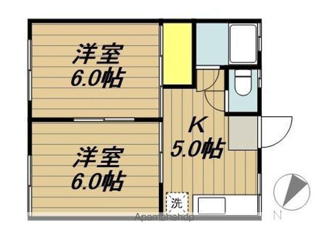 ジュネスサトウ(2K/1階)の間取り写真