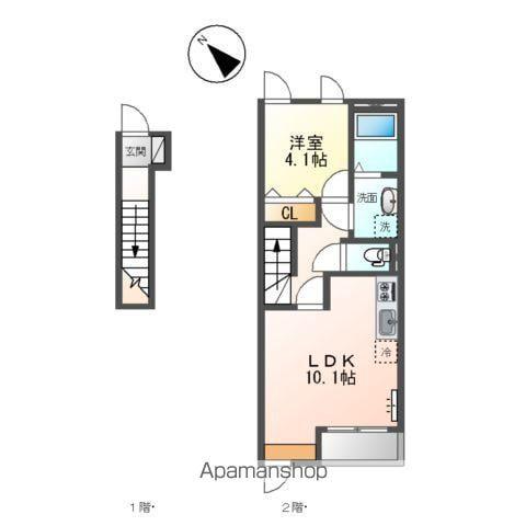 ラ ルーチェM(1LDK/2階)の間取り写真