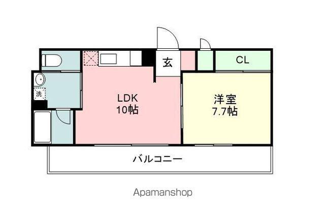 クレールパール(1LDK/2階)の間取り写真