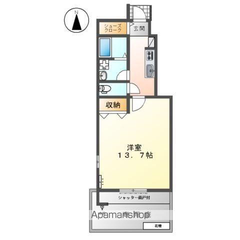 グランチェスタサウス Ⅳ(1K/1階)の間取り写真