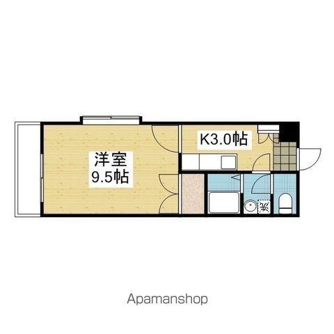 ロイヤルコートⅡ(1K/3階)の間取り写真