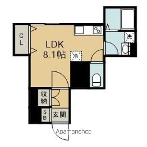 リーコーポ八番館(ワンルーム/1階)の間取り写真