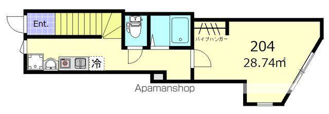フェリス町屋(1K/2階)の間取り写真