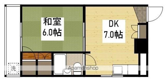 ニューフロンティアオカモト(1DK/4階)の間取り写真