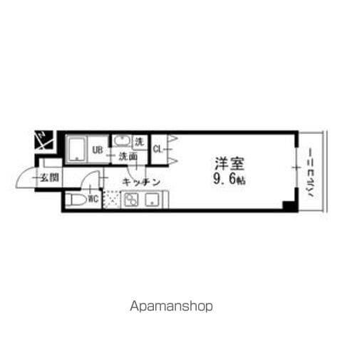 シーム・ドエル筒井(ワンルーム/4階)の間取り写真