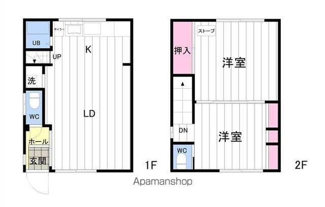 北7東6の家(2LDK/1階)の間取り写真