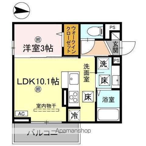 KOHRYU(1LDK/1階)の間取り写真