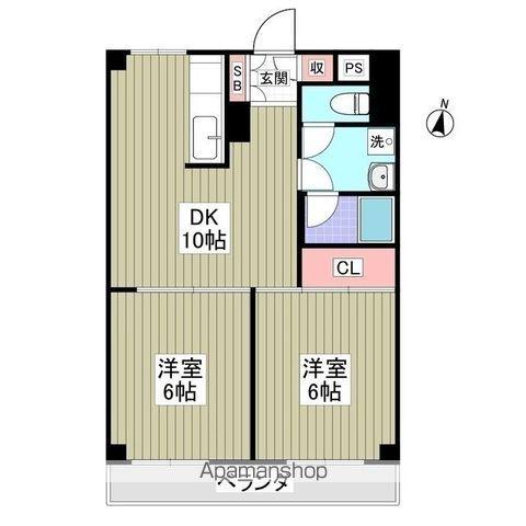 スターライトヴィラⅡ(2LDK/3階)の間取り写真