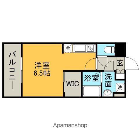 エンクレスト博多Ⅲ(1K/12階)の間取り写真