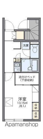 レオパレス託麻南(1K/1階)の間取り写真