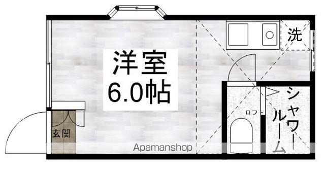 スカイハイツⅡ(ワンルーム/1階)の間取り写真