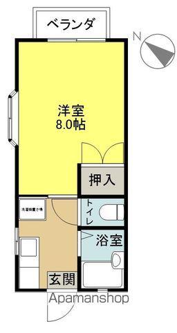 ITSUKIコーポ(1K/1階)の間取り写真