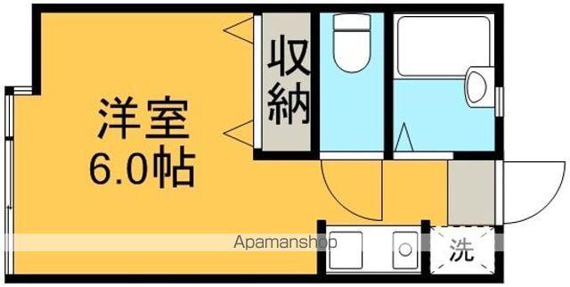 霞ヶ関フラット(ワンルーム/1階)の間取り写真