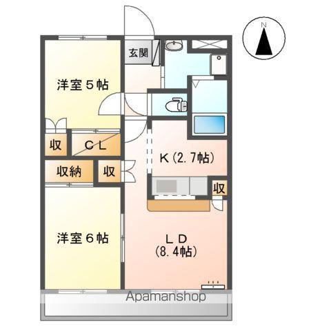 センチュリー99(2LDK/2階)の間取り写真