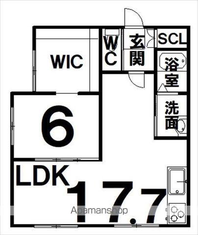 コーポヤマ(1LDK/1階)の間取り写真