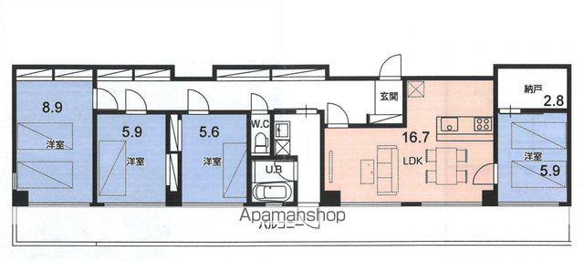 K COURT(4SLDK/4階)の間取り写真