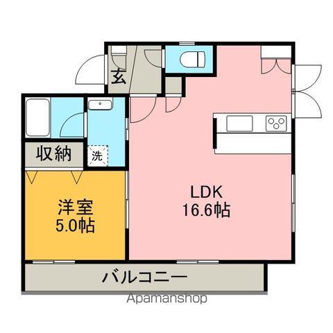 ゆきビル(1LDK/3階)の間取り写真