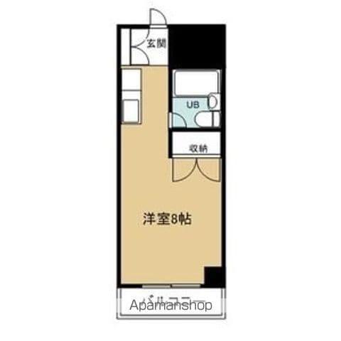 シャトー栄(1K/5階)の間取り写真